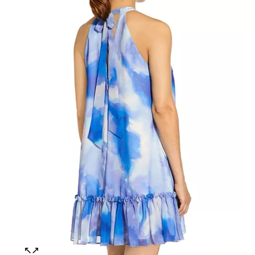 Aidan by Aidan Mattox Mock Neck Printed Shift Dress - Picture 3 of 5